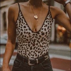 Express One Eleven Leopard Bodysuit